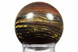 Polished Tiger Iron Stromatolite Sphere - Billion Years #316243-1